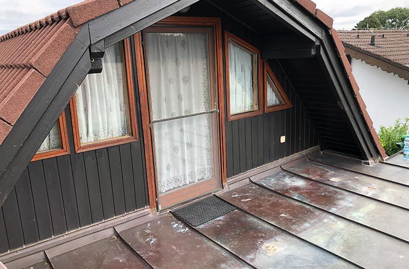 Dachterrasse vor der Montage des Geländers